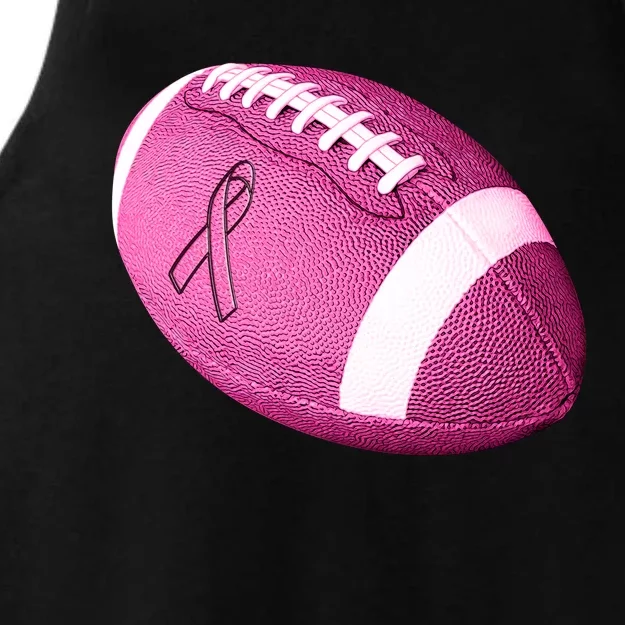 Breast Cancer Pink Football Ladies Tri-Blend Wicking Tank