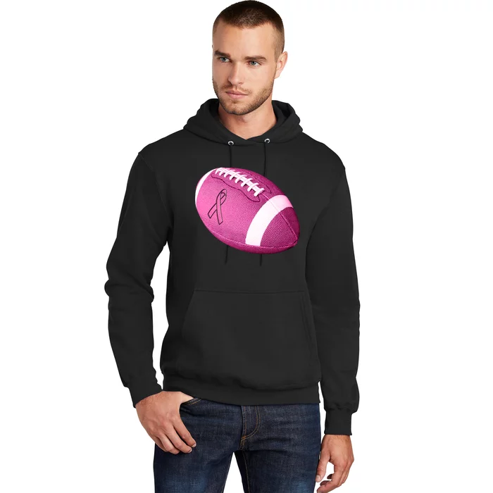 Breast Cancer Pink Football Hoodie