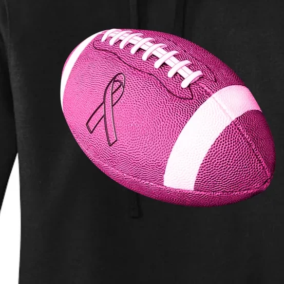 Breast Cancer Pink Football Women's Pullover Hoodie