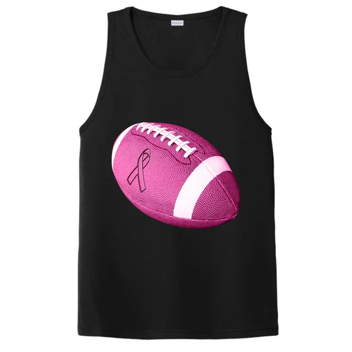 Breast Cancer Pink Football Performance Tank