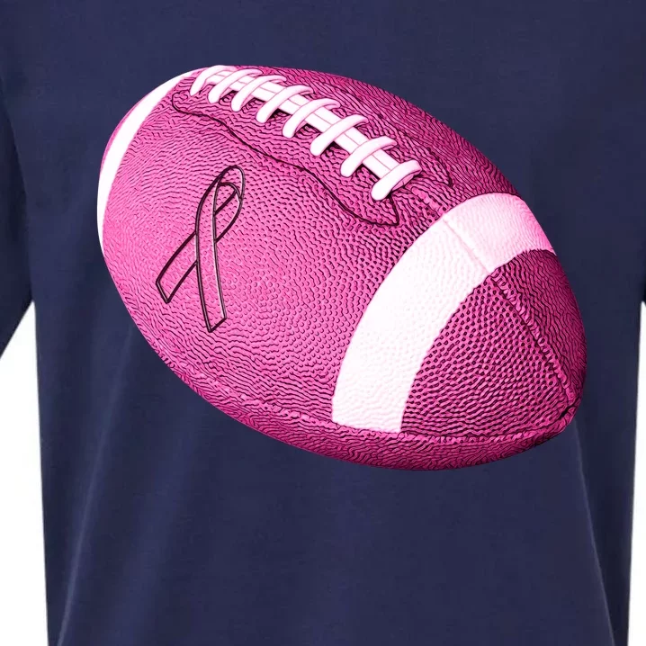 Breast Cancer Pink Football Sueded Cloud Jersey T-Shirt