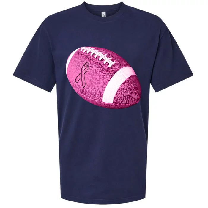 Breast Cancer Pink Football Sueded Cloud Jersey T-Shirt