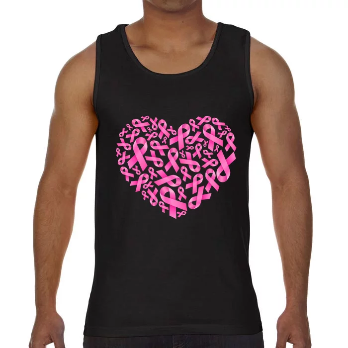 Breast Cancer Pink Ribbon Heart Comfort Colors® Tank Top