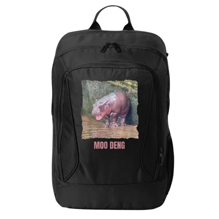 Baby Cute Pygmy Hippo Moo Deng Funny Gift City Backpack