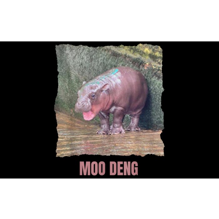 Baby Cute Pygmy Hippo Moo Deng Funny Gift Bumper Sticker