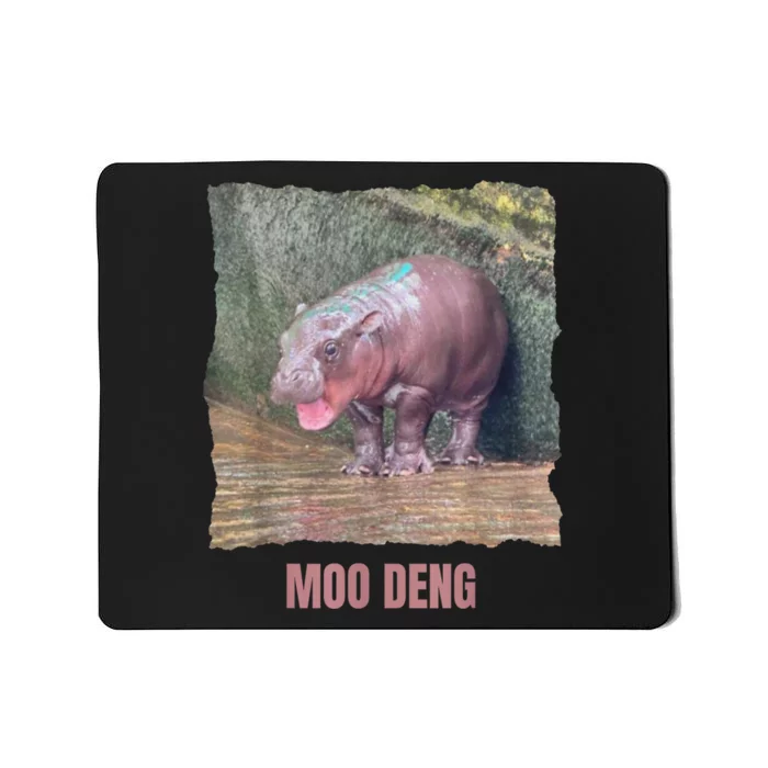 Baby Cute Pygmy Hippo Moo Deng Funny Gift Mousepad