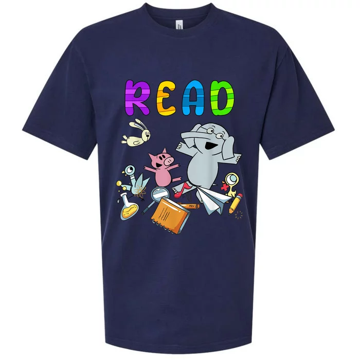 Book Club Piggie Elephant Pigeons Funny Teacher Library Read Sueded Cloud Jersey T-Shirt