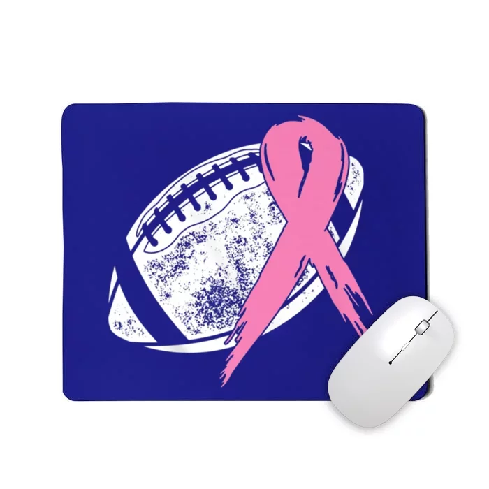 Breast Cancer Pink Ribbon Football Awareness Costume Meaningful Gift Mousepad