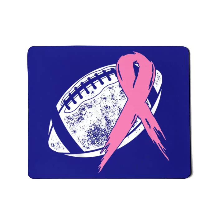 Breast Cancer Pink Ribbon Football Awareness Costume Meaningful Gift Mousepad