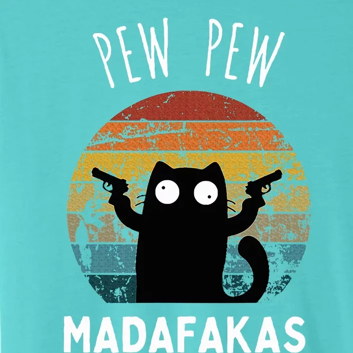 Black Cat Pew Pew Madafakas ChromaSoft Performance T-Shirt