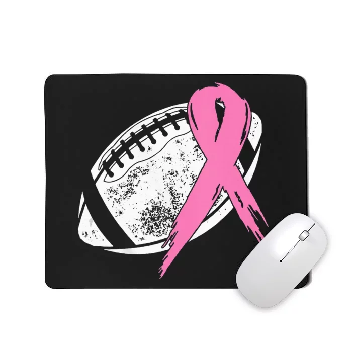 Breast Cancer Pink Ribbon Football Awareness Costume Mousepad