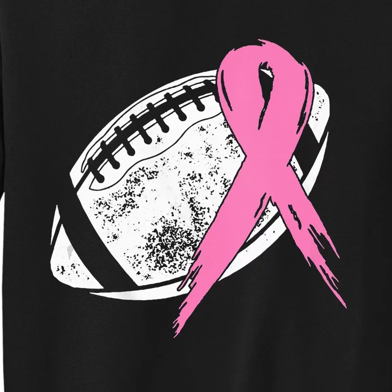 Breast Cancer Pink Ribbon Football Awareness Costume Tall Sweatshirt