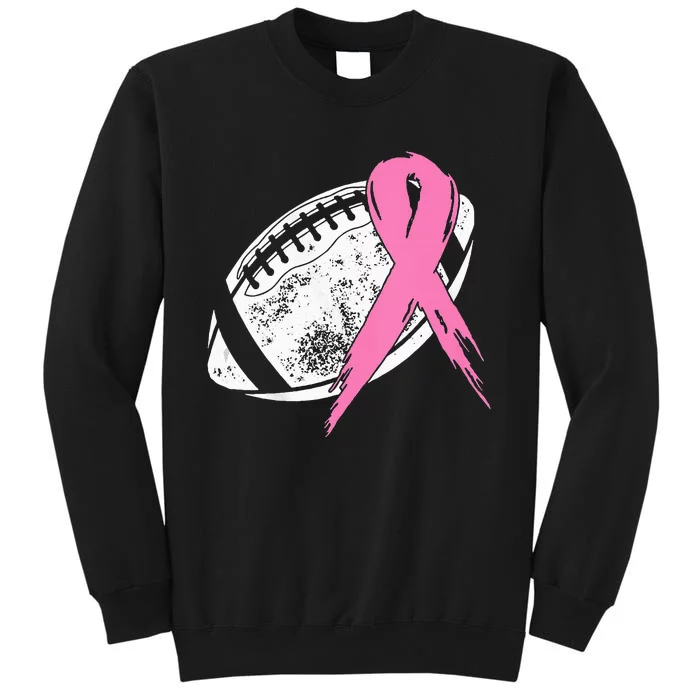 Breast Cancer Pink Ribbon Football Awareness Costume Tall Sweatshirt