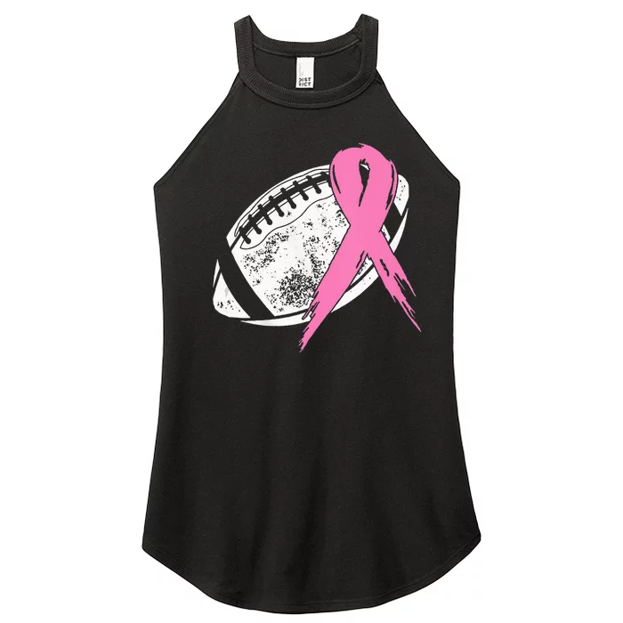 Breast Cancer Pink Ribbon Football Awareness Costume Women’s Perfect Tri Rocker Tank