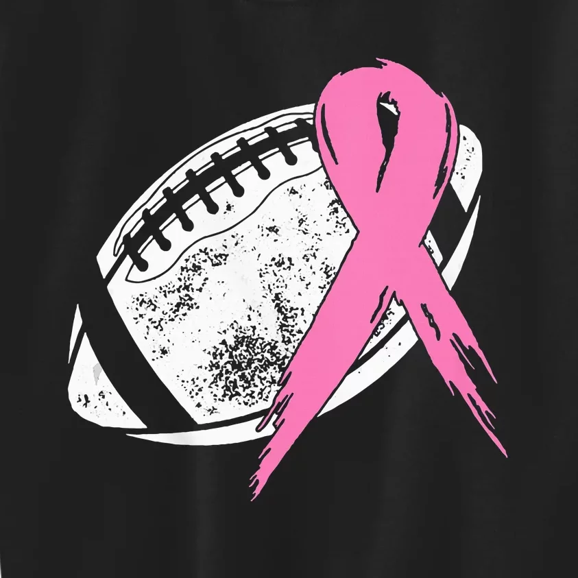 Breast Cancer Pink Ribbon Football Awareness Costume Kids Sweatshirt