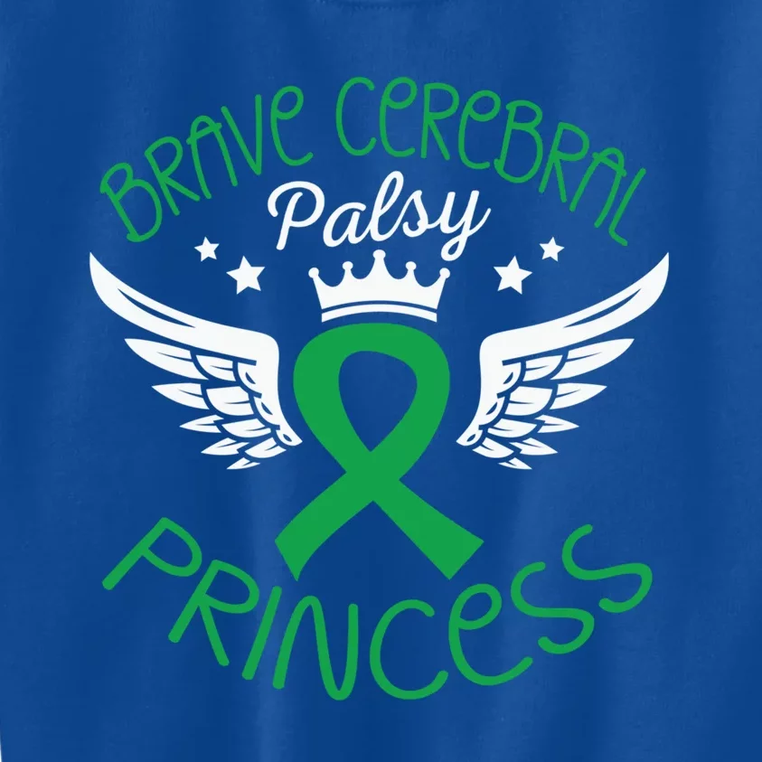 Brave Cerebral Palsy Princess Cerebral Palsy Awareness Gift Kids Sweatshirt