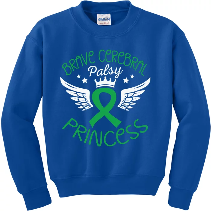 Brave Cerebral Palsy Princess Cerebral Palsy Awareness Gift Kids Sweatshirt