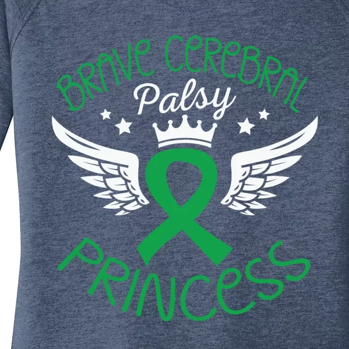 Brave Cerebral Palsy Princess Cerebral Palsy Awareness Gift Women's Perfect Tri Tunic Long Sleeve Shirt