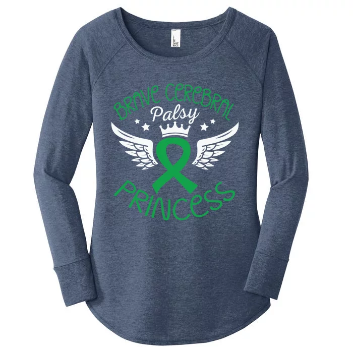 Brave Cerebral Palsy Princess Cerebral Palsy Awareness Gift Women's Perfect Tri Tunic Long Sleeve Shirt