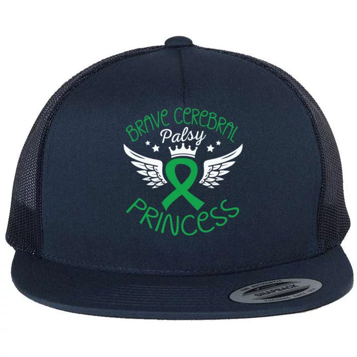 Brave Cerebral Palsy Princess Cerebral Palsy Awareness Gift Flat Bill Trucker Hat