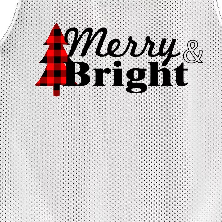 Buffalo Check Plaid Merry And Bright Christmas Holiday Premium Mesh Reversible Basketball Jersey Tank