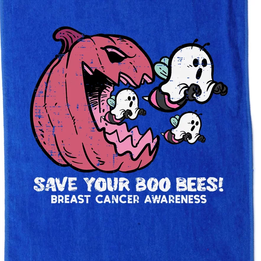 Breast Cancer Pumpkin Save Boo Your Bees Awareness Platinum Collection Golf Towel