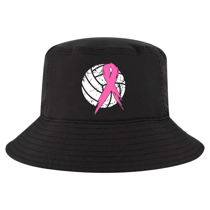 Breast Cancer Pink Ribbon Volleyball Awareness Costume Cool Comfort Performance Bucket Hat