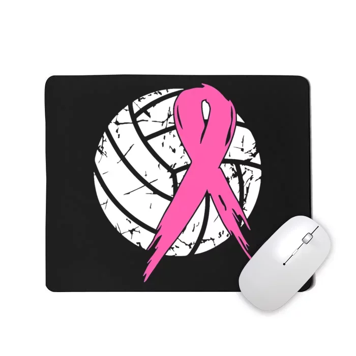 Breast Cancer Pink Ribbon Volleyball Awareness Costume Mousepad