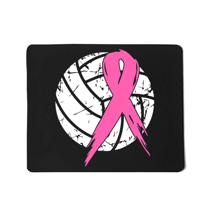 Breast Cancer Pink Ribbon Volleyball Awareness Costume Mousepad