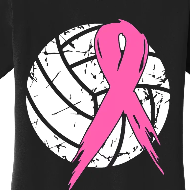 Breast Cancer Pink Ribbon Volleyball Awareness Costume Women's T-Shirt