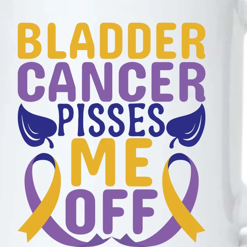 Bladder Cancer Pisses Me Off Breast Cancer Awareness Black Color Changing Mug