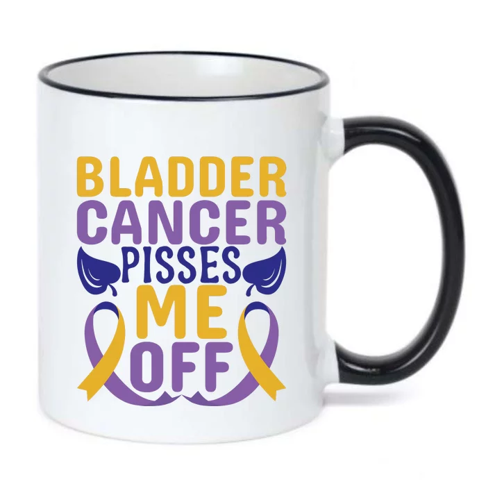 Bladder Cancer Pisses Me Off Breast Cancer Awareness Black Color Changing Mug