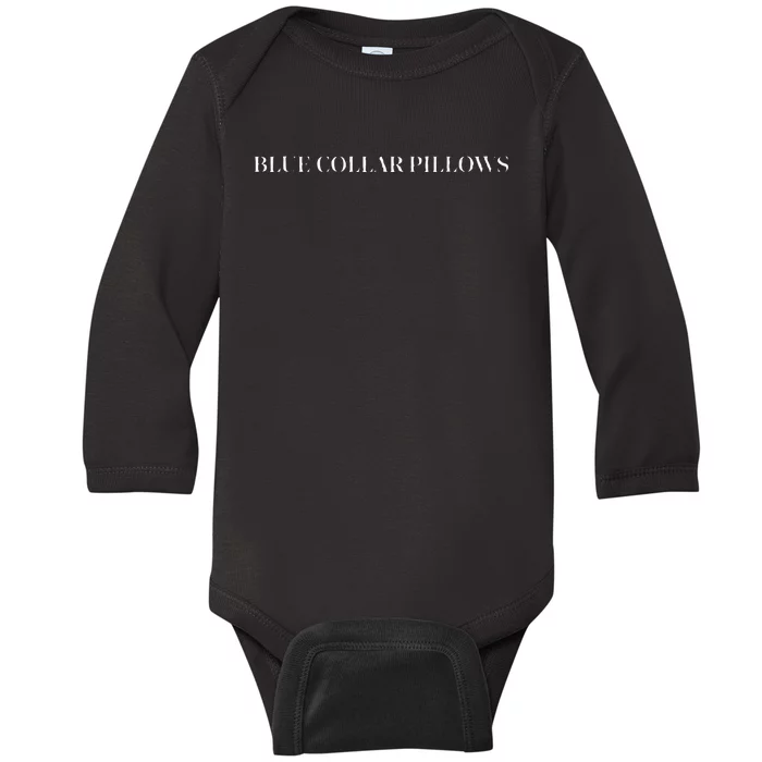 Blue Collar Pillows Trendy Funny Wife Fall Baby Long Sleeve Bodysuit