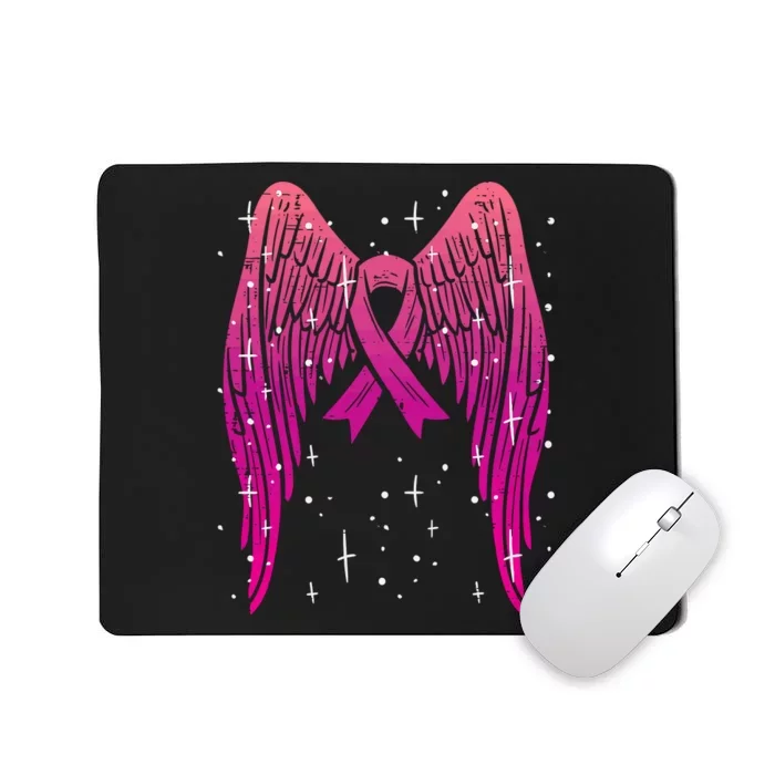 Breast Cancer Pink Ribbon Angel Mousepad