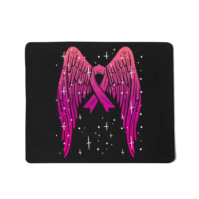 Breast Cancer Pink Ribbon Angel Mousepad