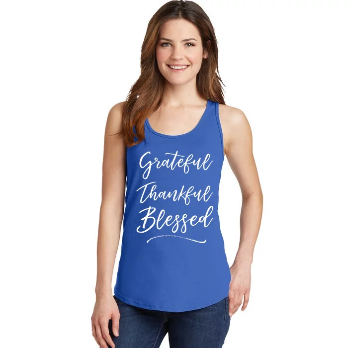 Blessed Christian Quote Jesus Gift Grateful Thankful Blessed Meaningful Gift Ladies Essential Tank