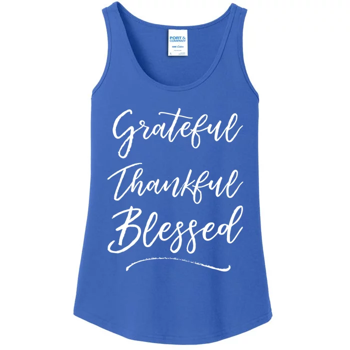 Blessed Christian Quote Jesus Gift Grateful Thankful Blessed Meaningful Gift Ladies Essential Tank