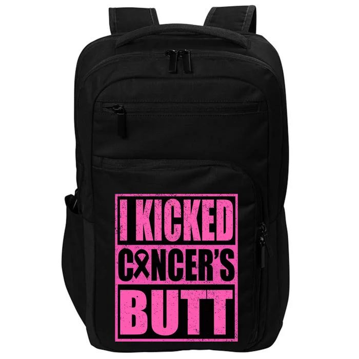 Breast Cancer Quote I Kicked Cancer Butt Inspiration Impact Tech Backpack