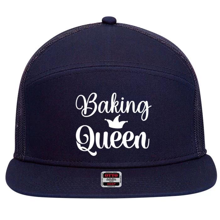 Baking Cooking Queen Mom Gift 7 Panel Mesh Trucker Snapback Hat