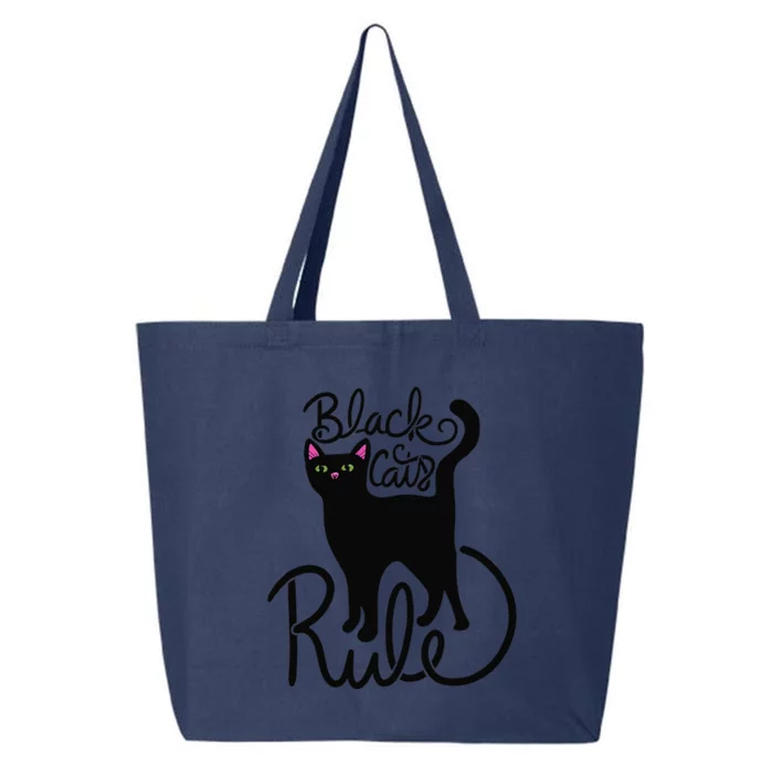 Black Cats RULE Fun Black Cat Mom Cute 25L Jumbo Tote