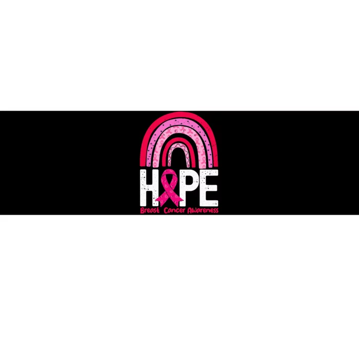 Breast Cancer Rainbow In October We Wear Pink Hope Support Bumper Sticker