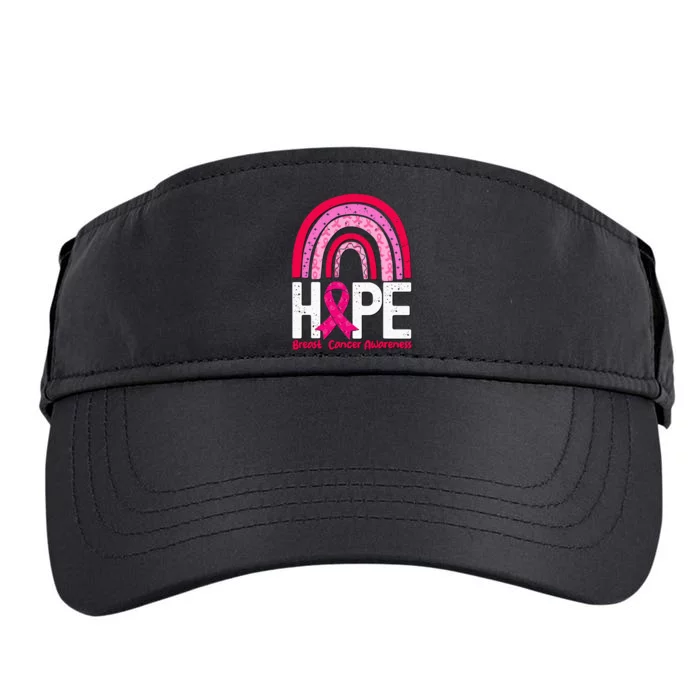 Breast Cancer Rainbow In October We Wear Pink Hope Support Adult Drive Performance Visor