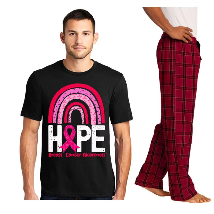 Breast Cancer Rainbow In October We Wear Pink Hope Support Pajama Set