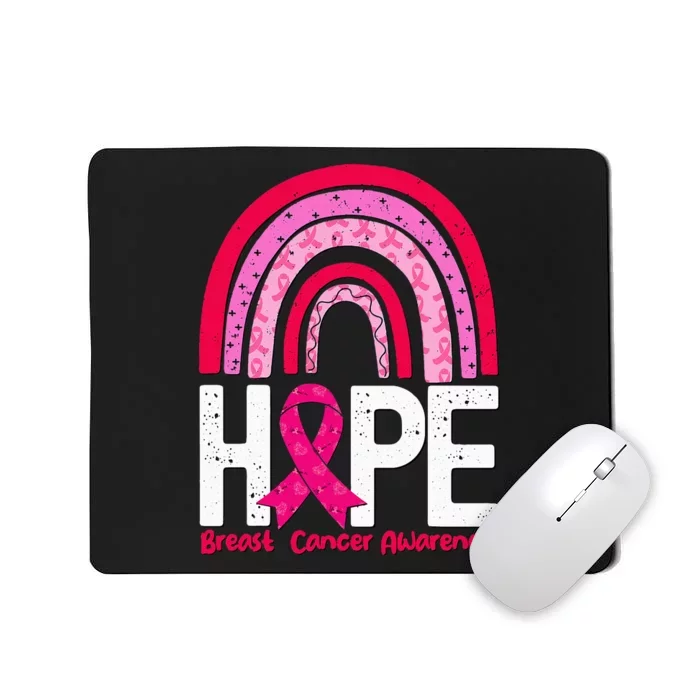 Breast Cancer Rainbow In October We Wear Pink Hope Support Mousepad