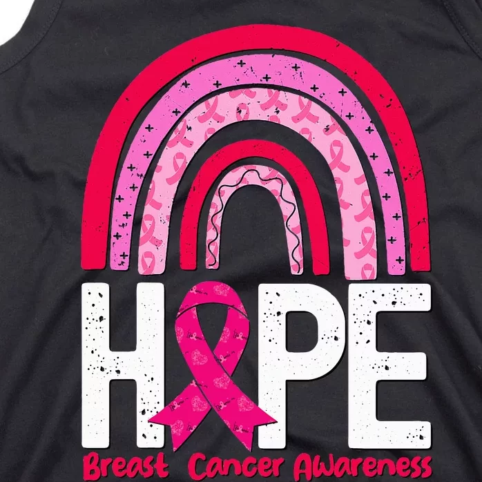 Breast Cancer Rainbow In October We Wear Pink Hope Support Tank Top