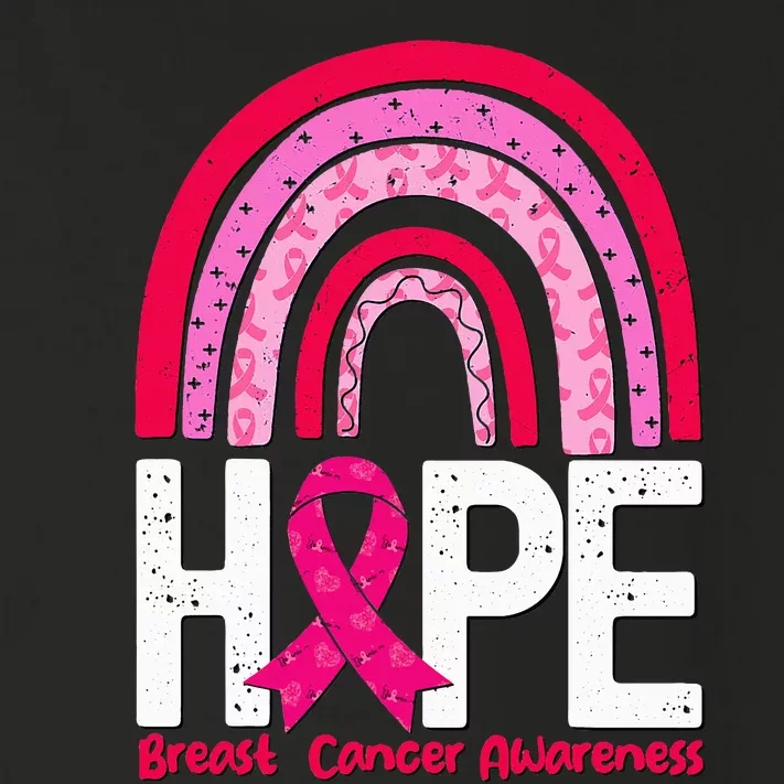 Breast Cancer Rainbow In October We Wear Pink Hope Support Toddler Long Sleeve Shirt