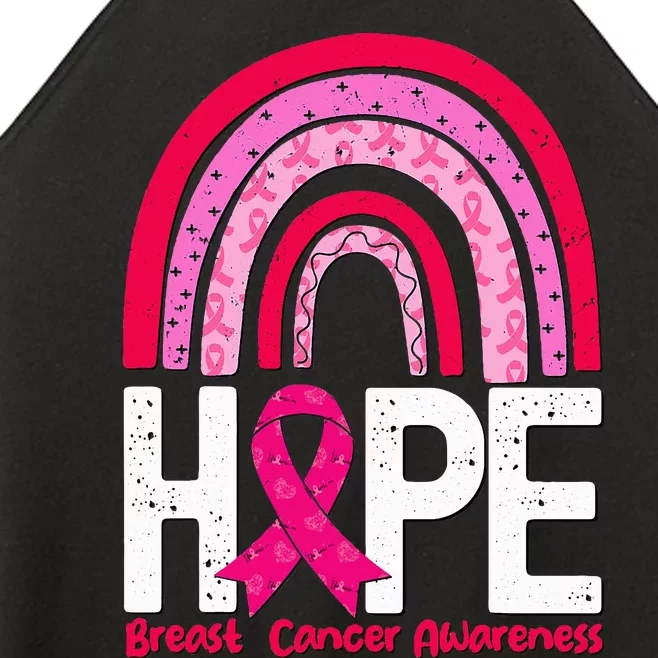 Breast Cancer Rainbow In October We Wear Pink Hope Support Women’s Perfect Tri Rocker Tank