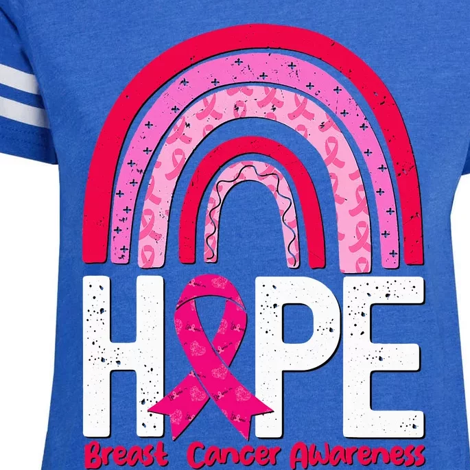 Breast Cancer Rainbow In October We Wear Pink Hope Support Enza Ladies Jersey Football T-Shirt