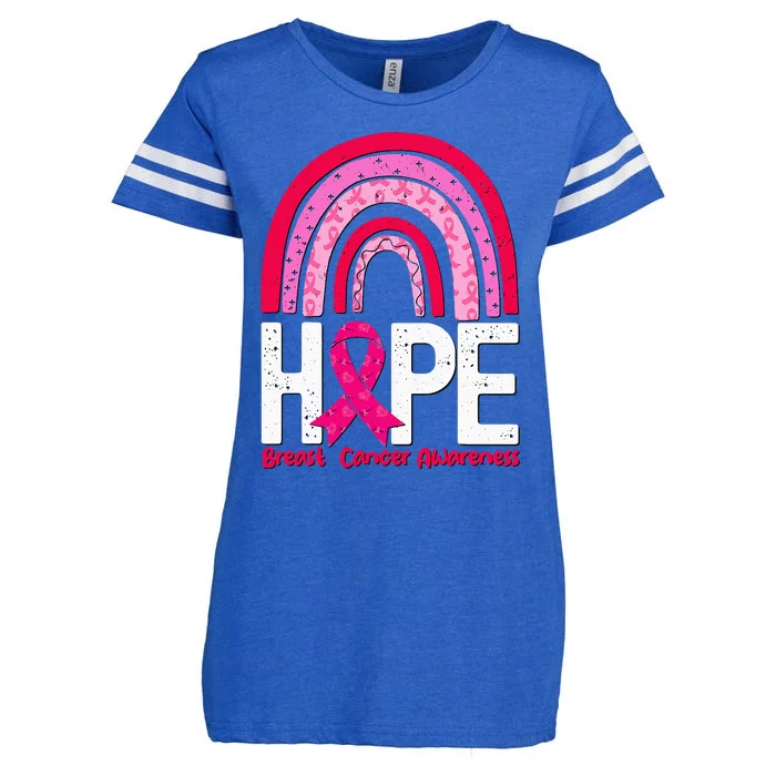 Breast Cancer Rainbow In October We Wear Pink Hope Support Enza Ladies Jersey Football T-Shirt