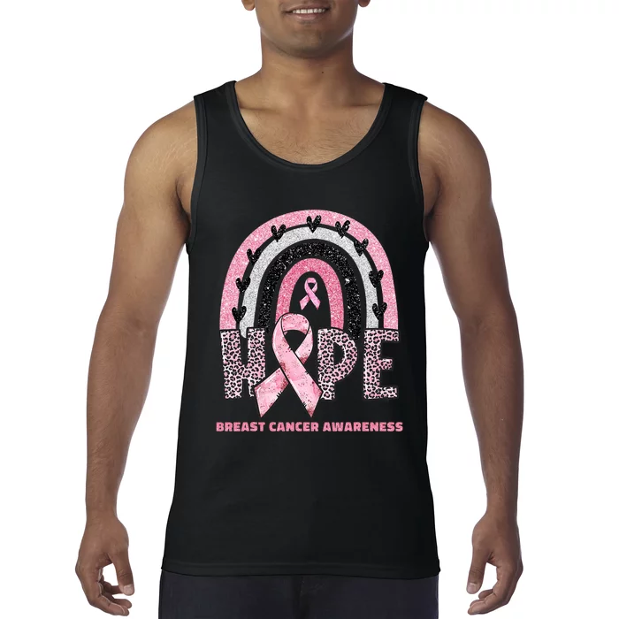 Breast Cancer Rainbow In October We Wear Pink Hope Support Tank Top